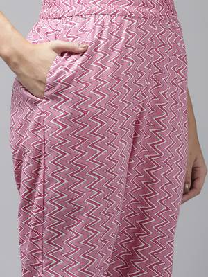 Pink printed cotton ethnic-kurtis 5