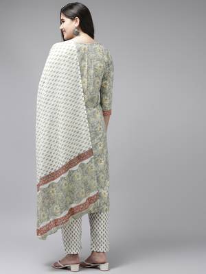Green printed cotton ethnic-kurtis 3