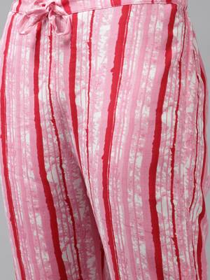 Pink printed rayon ethnic-kurtis 5