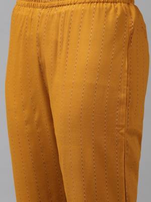 Mustard printed rayon ethnic-kurtis 5