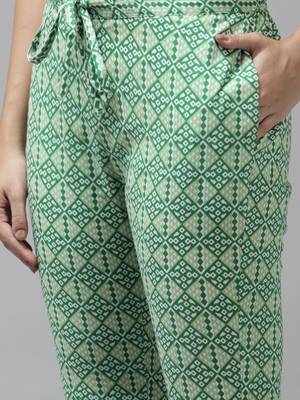Green printed cotton ethnic-kurtis 5
