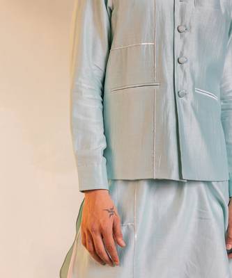 Men's Sequin Nehru Jacket 5