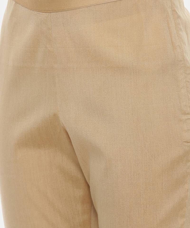 Gold Silk Tappered Pants