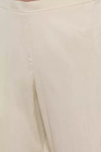 Beige Silk Tappered Pants