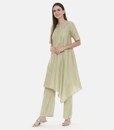 Green Silk Embroidred Pants