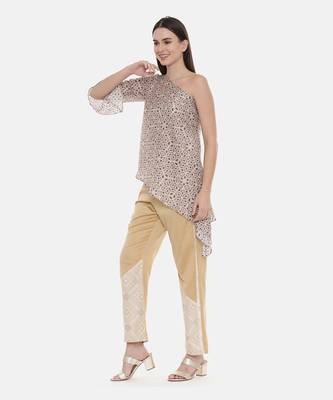 Gold Silk Embroidred Pants 1