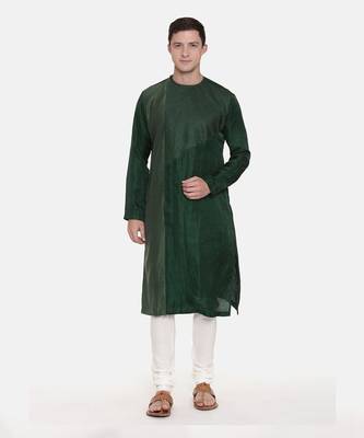 Green Silk Chanderi Kurta Set 6
