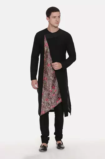 Silk Chanderi Printed Kurta Set