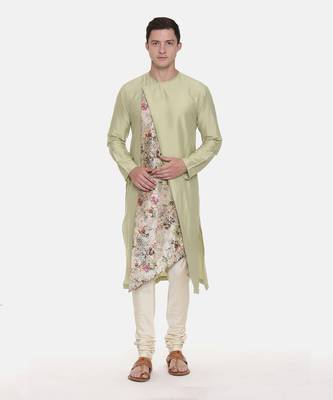 Silk Chanderi Printed Kurta Set 6