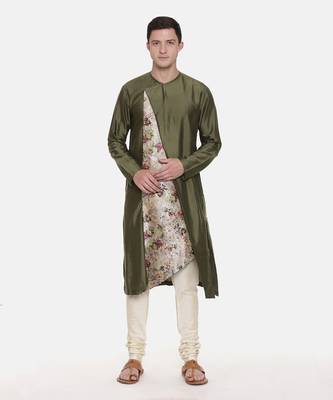 Silk Chanderi Printed Kurta Set 6
