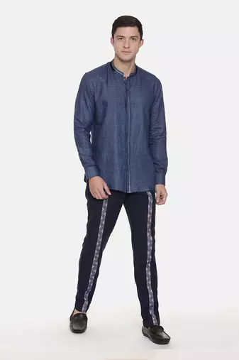Blue Cotton Trousers
