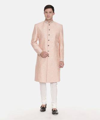 Pink Chanderi Embroidred Sherwani 6