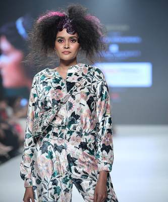 Payal Singhal Afrika White Printed Velvet Bomber Jacket with Jogger Pant 4
