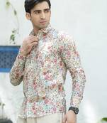 Multicolor printed cotton indo-western-dresses