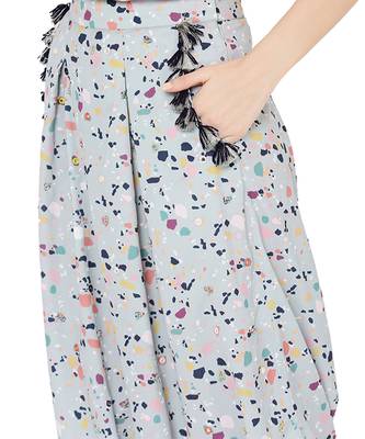 Pink crepe printed Top Low Crotch Pant 5