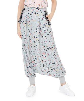 Pink crepe printed Top Low Crotch Pant 6