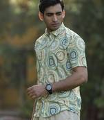 Multicolor printed crepe indo-western-dresses