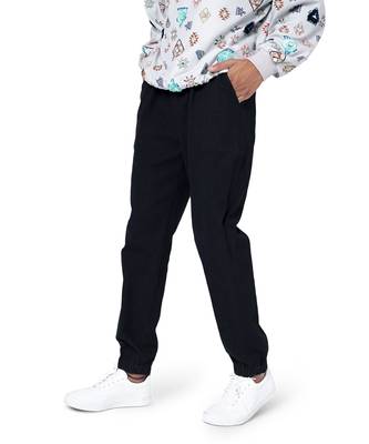 PS Men by Payal Singhal Grey Colour Printed Art Crepe Oversized Top with Black Colour Denim Jogger Pant 5