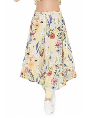 PS Pret by Payal Singhal Yellow Colour Printed Art Crepe Top with Bustier and Cowl Pant 5