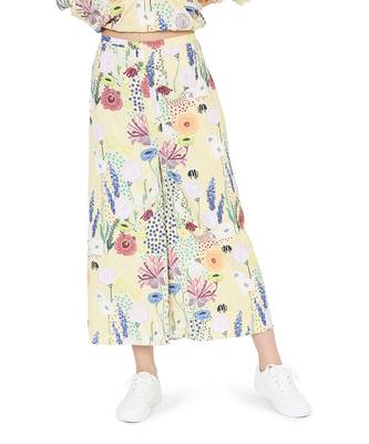 PS Pret by Payal Singhal Yellow Colour Printed Art Crepe Oversized Kaftan Top with Jogger Pant 5