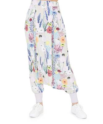 PS Pret by Payal Singhal Stone Colour Printed Art Crepe Top with Low Crotch Pant 5