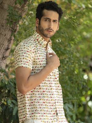 White printed cotton indo-western-dresses 3