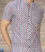 Multicolor printed cotton indo-western-dresses