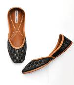 Black Sequin Women Punjabi Mojari