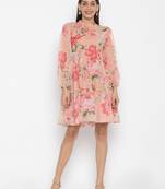 Sew You Soon Pink Floral Layered Dress