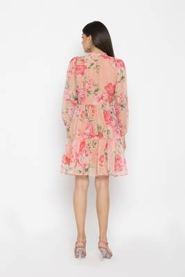 Sew You Soon Pink Floral Layered Dress 3