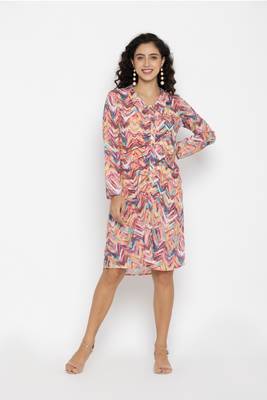 Sew You Soon Multicolor Zizag Print Dress 1