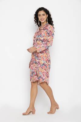 Sew You Soon Multicolor Zizag Print Dress 2
