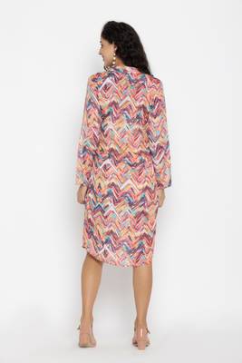 Sew You Soon Multicolor Zizag Print Dress 3