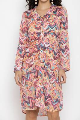 Sew You Soon Multicolor Zizag Print Dress 4