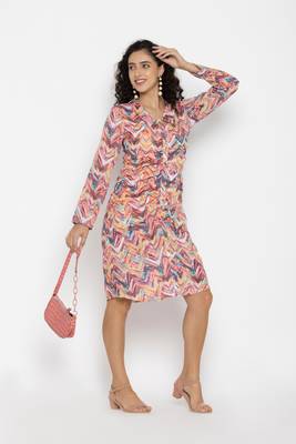 Sew You Soon Multicolor Zizag Print Dress 6