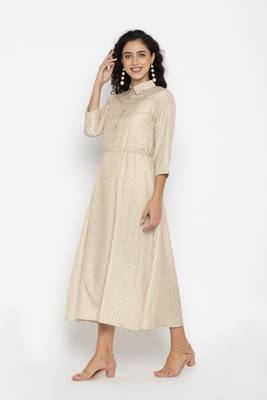 Sew You Soon Cream Fit & Flare Maxi Dress 2