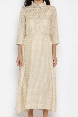 Sew You Soon Cream Fit & Flare Maxi Dress 4