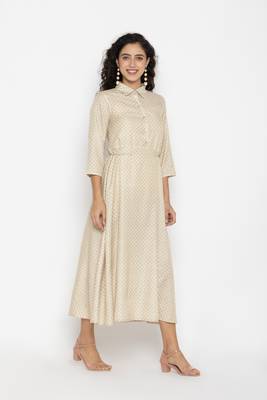 Sew You Soon Cream Fit & Flare Maxi Dress 5