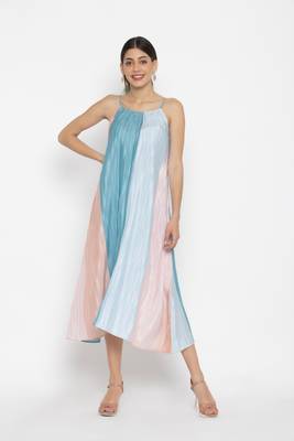 Sew You Soon Multicolor Striped Print Dress 6