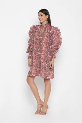 Sew You Soon Paisley Printed Ruffle Dress 2
