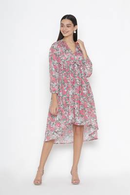 Sew You Soon Multicolor Floral Print Leheriya Dress 2