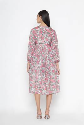 Sew You Soon Multicolor Floral Print Leheriya Dress 3