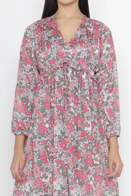 Sew You Soon Multicolor Floral Print Leheriya Dress 4