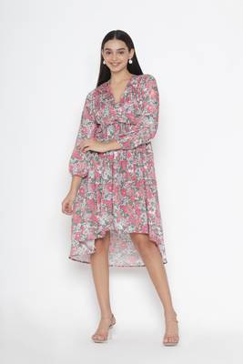 Sew You Soon Multicolor Floral Print Leheriya Dress 5