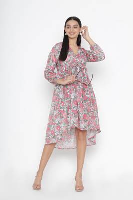 Sew You Soon Multicolor Floral Print Leheriya Dress 6