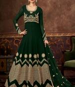 Dark Green Georgette Anarkali Salwar Kameez