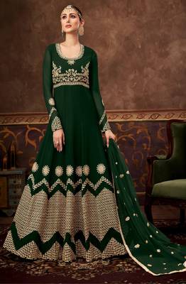 Dark Green Georgette Anarkali Salwar Kameez 2