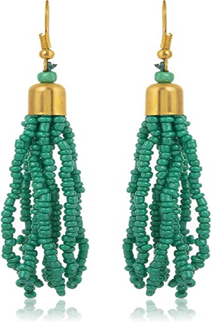 Rabarikaa Pearls Jewellery Design Set Meenakari Work Women and Girls with Earring (Green)
