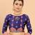 Blue jacquard jacquard semi stitched lehenga