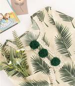 PS Kids by Payal Singhal Cream print Silkmul Tunic